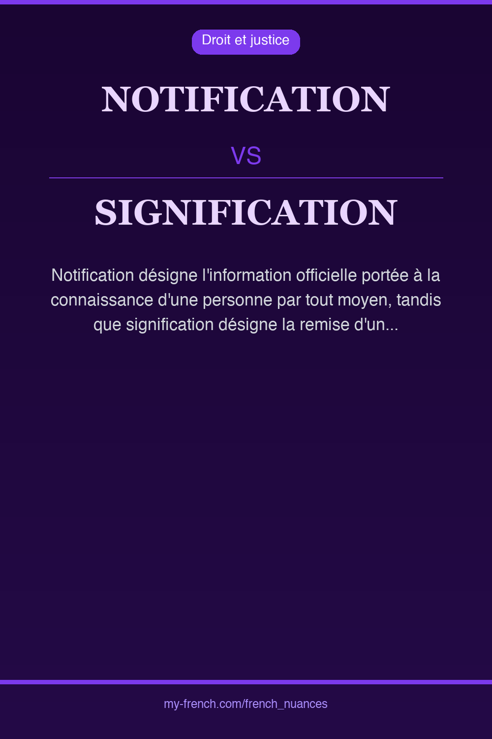 notification vs signification : quelle nuance ?