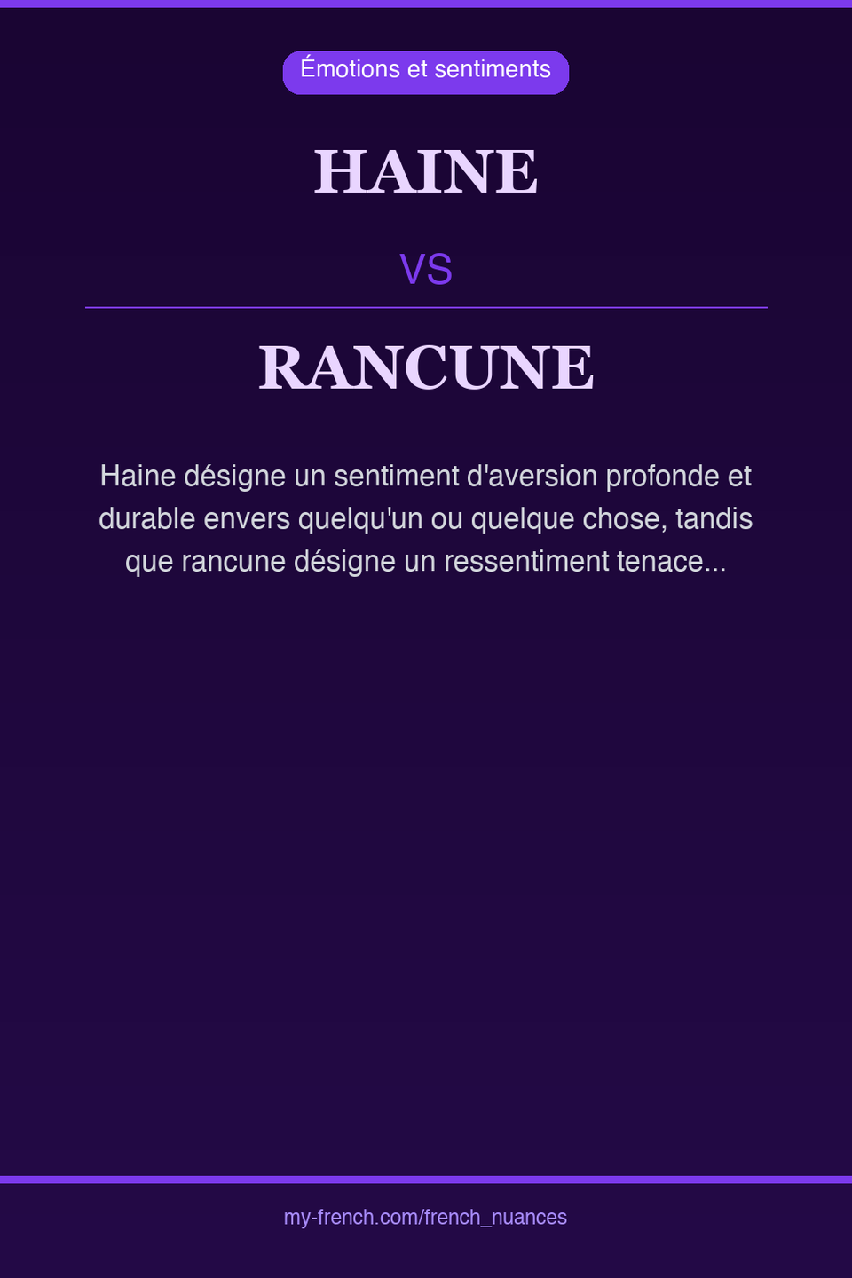 haine vs rancune : quelle nuance ?