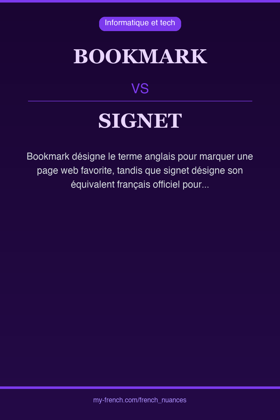 bookmark vs signet : quelle nuance ?