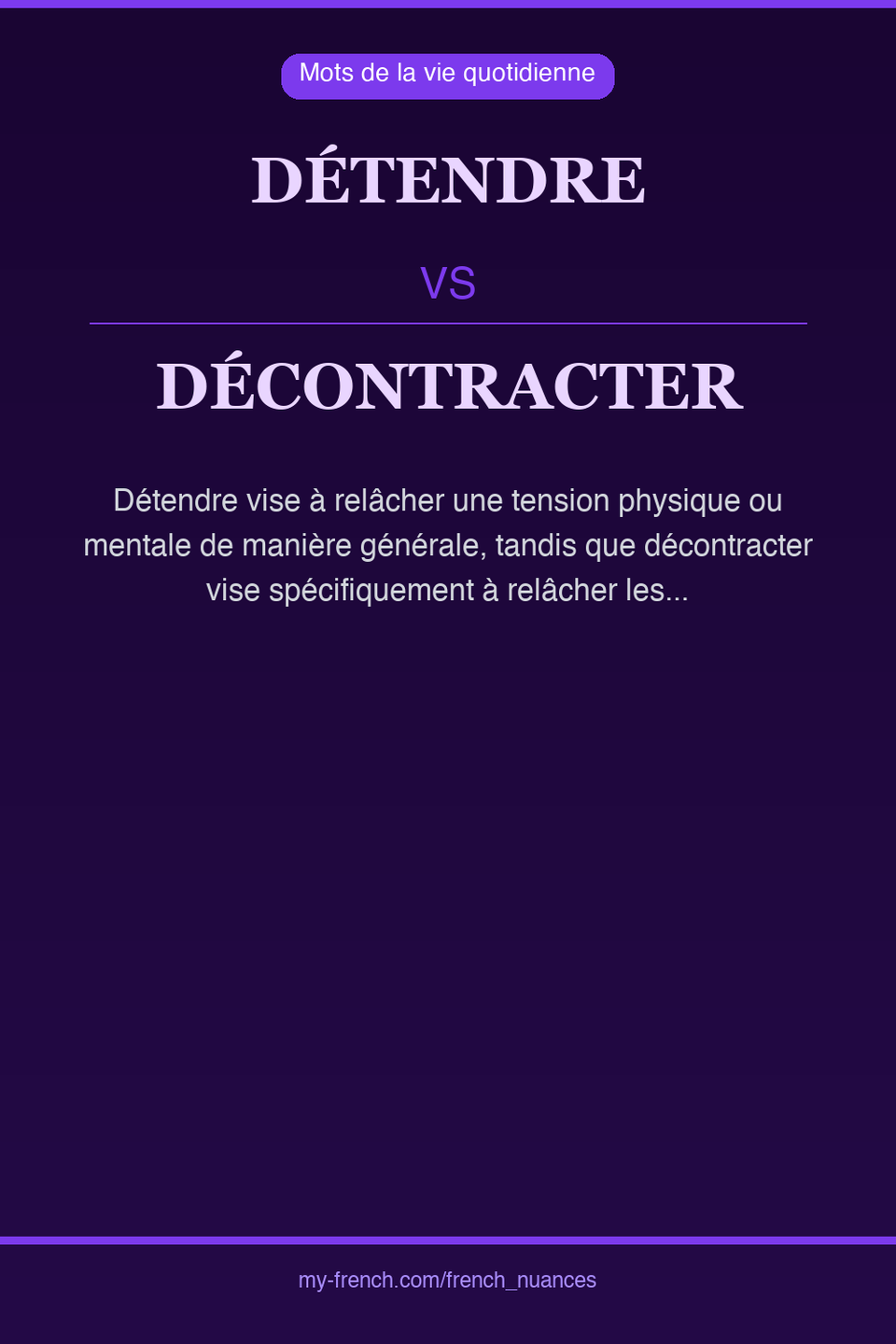 détendre vs décontracter : quelle nuance ?