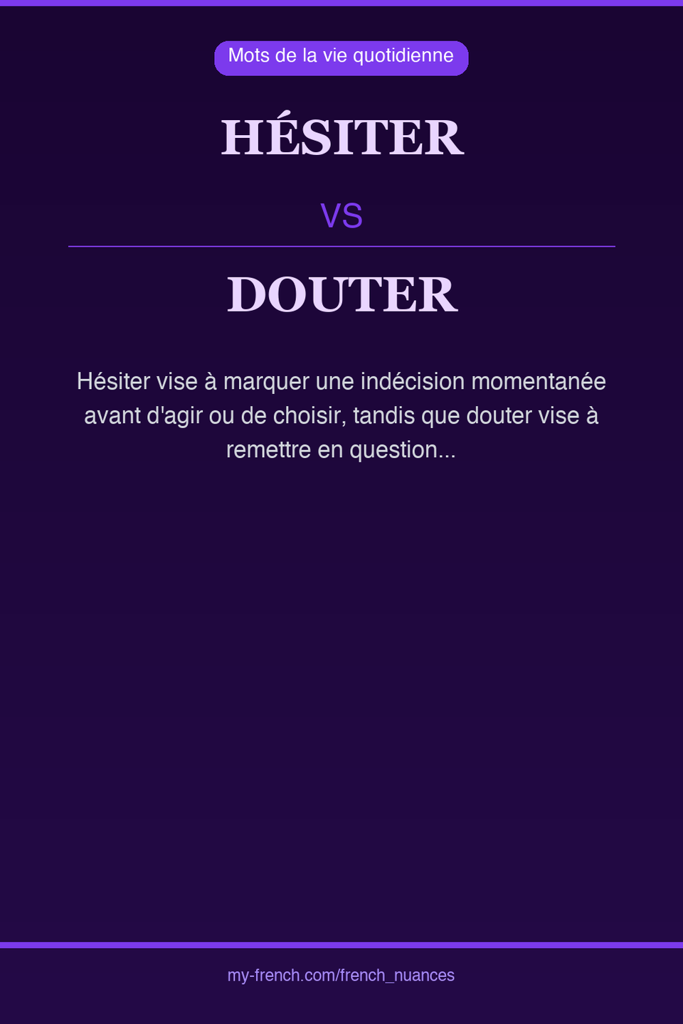 hésiter vs douter : quelle nuance ?