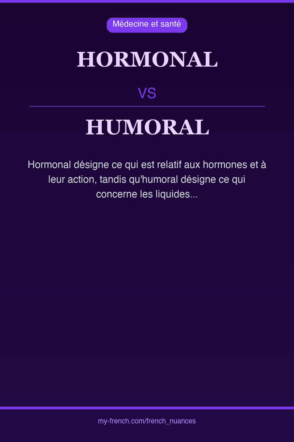 hormonal vs humoral : quelle nuance ?