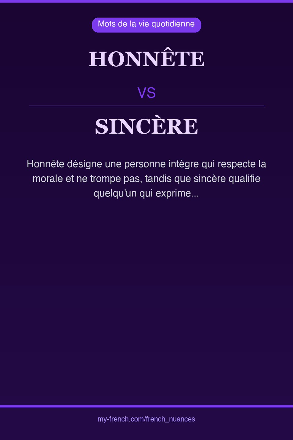 honnête vs sincère : quelle nuance ?
