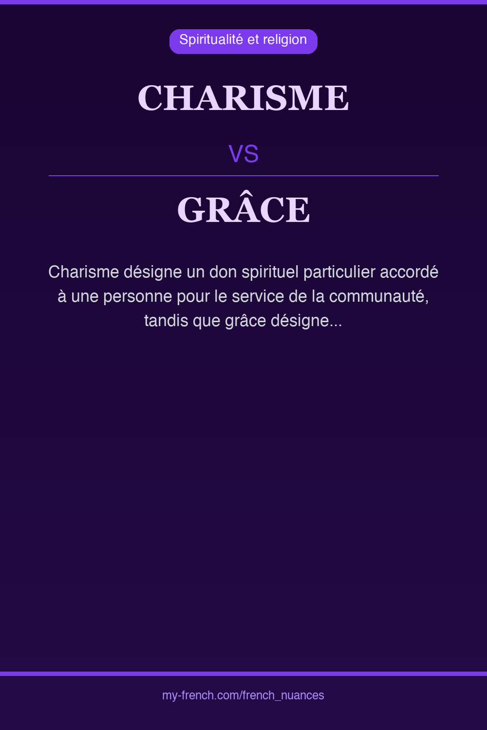 charisme vs grâce : quelle nuance ?