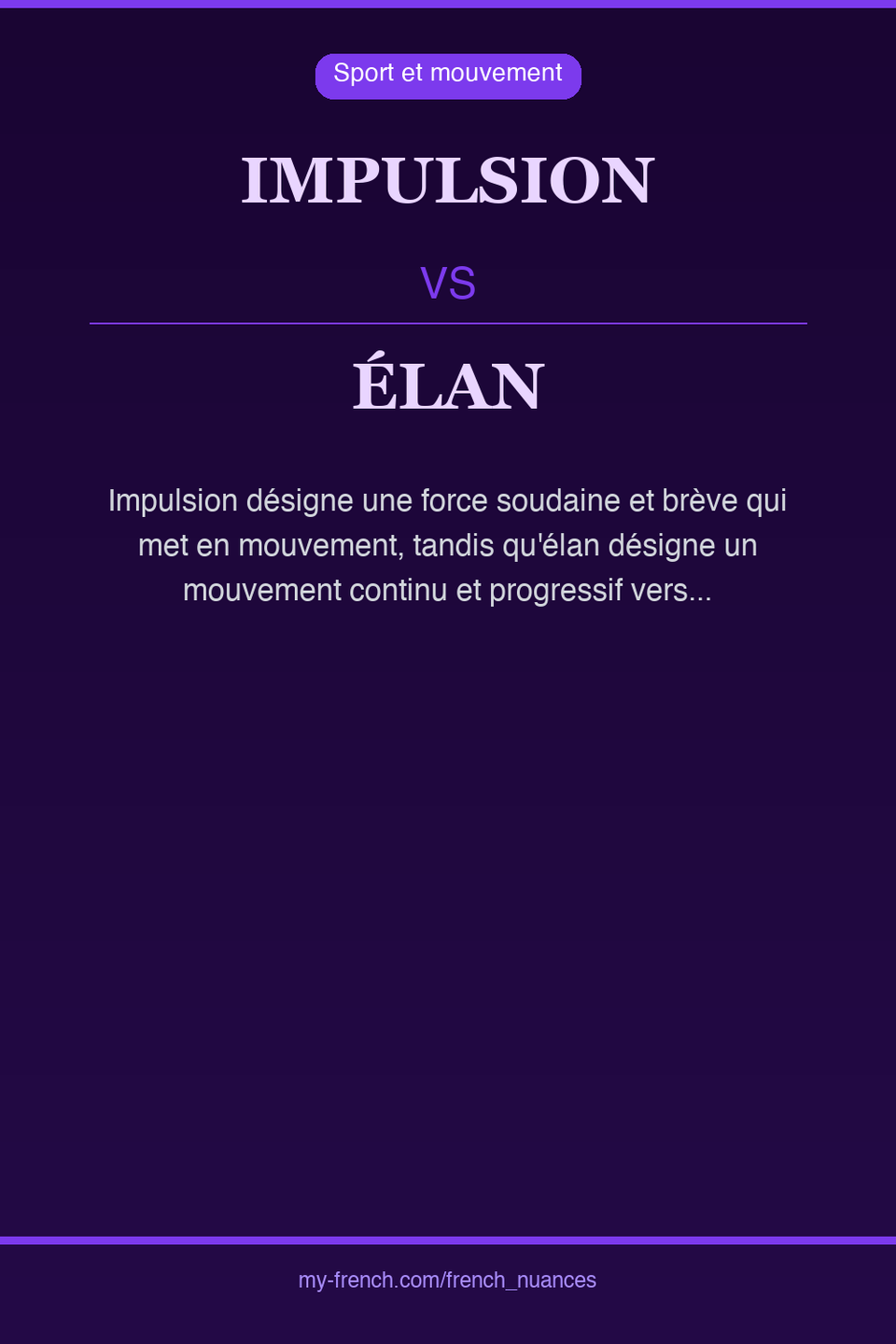 impulsion vs élan : quelle nuance ?