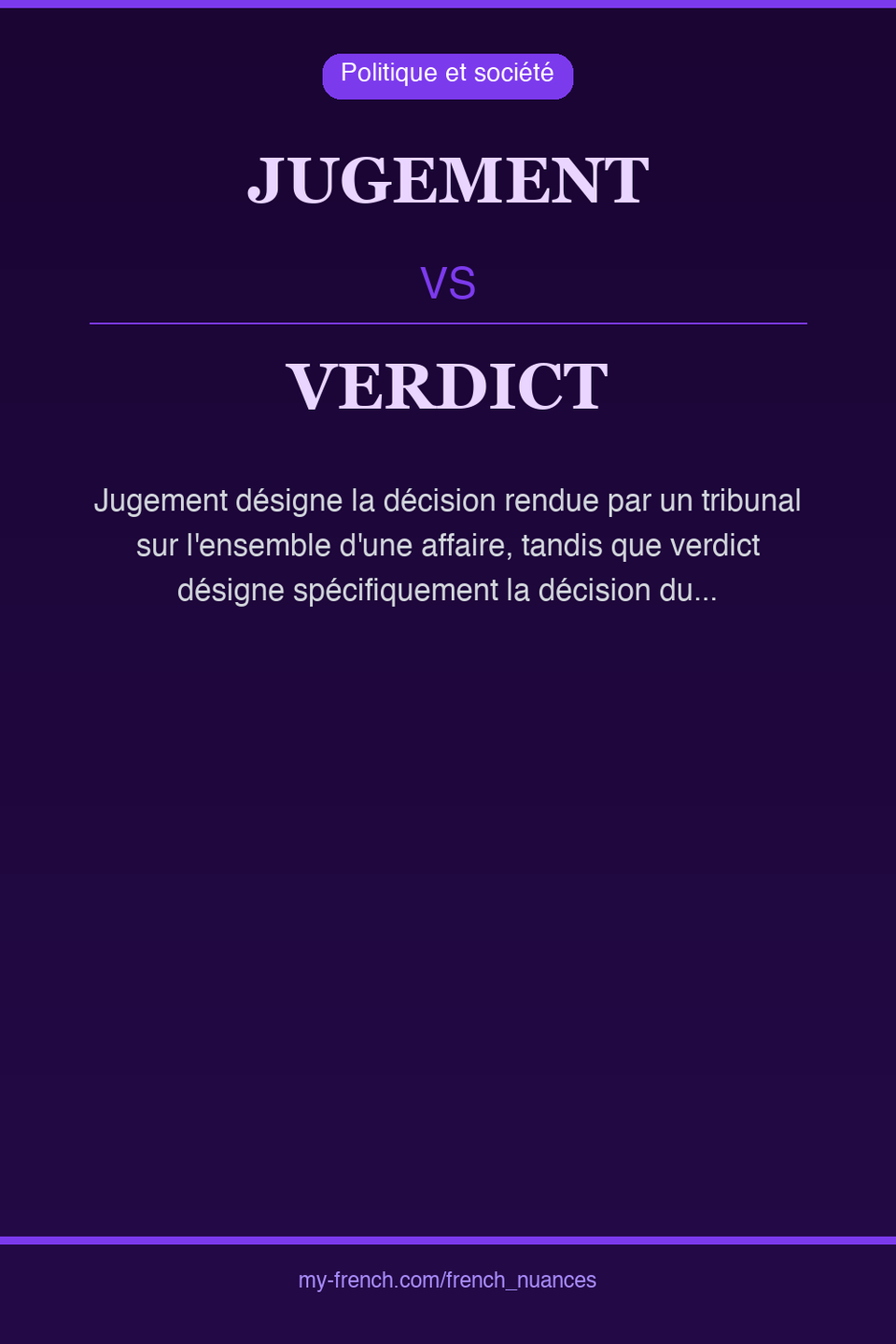 jugement vs verdict : quelle nuance ?