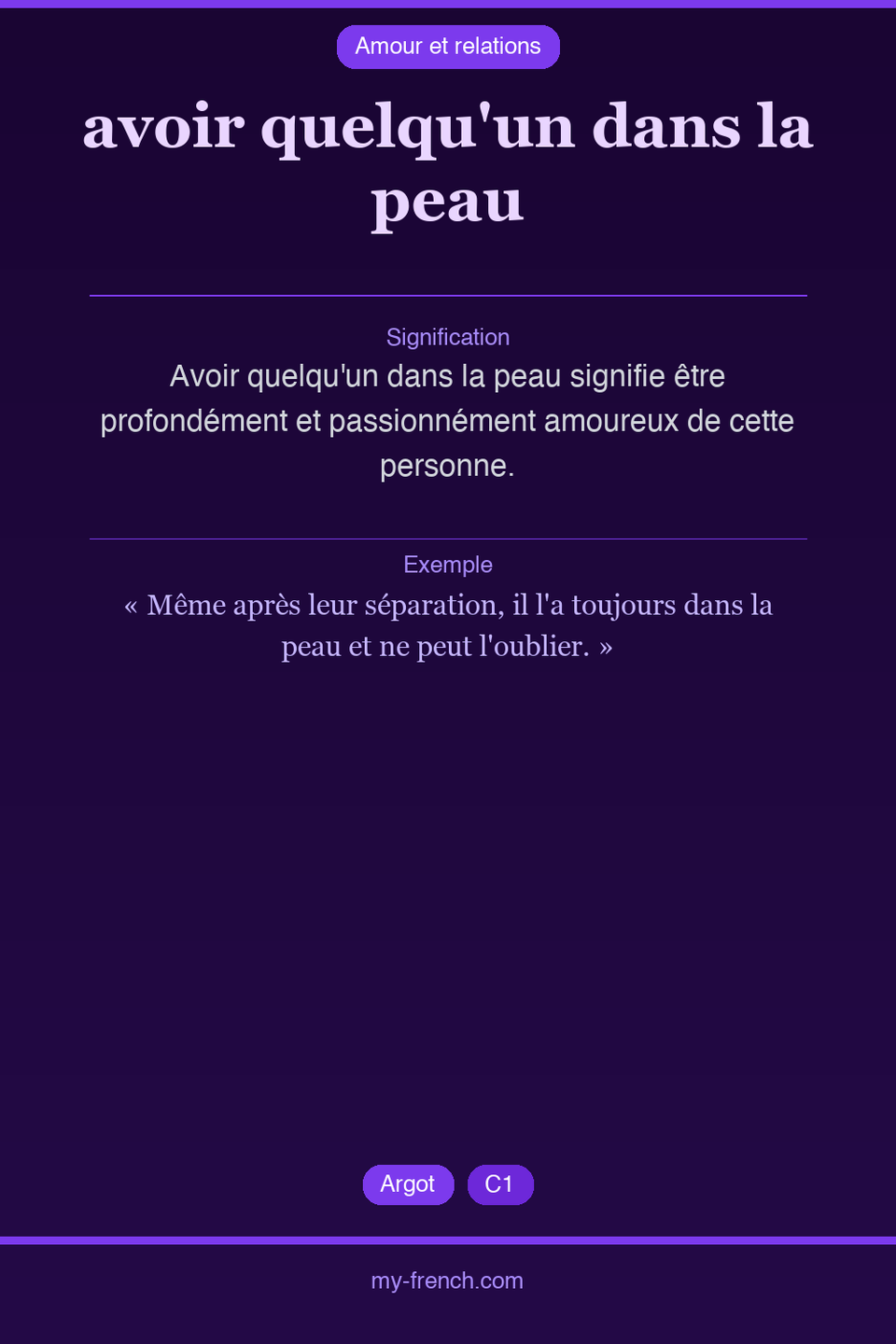 avoir quelqu'un dans la peau : que veut dire cette expression ?
