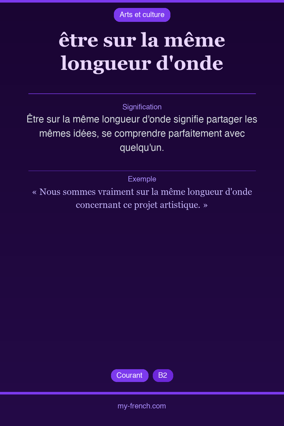 être sur la même longueur d'onde : que veut dire cette expression ?