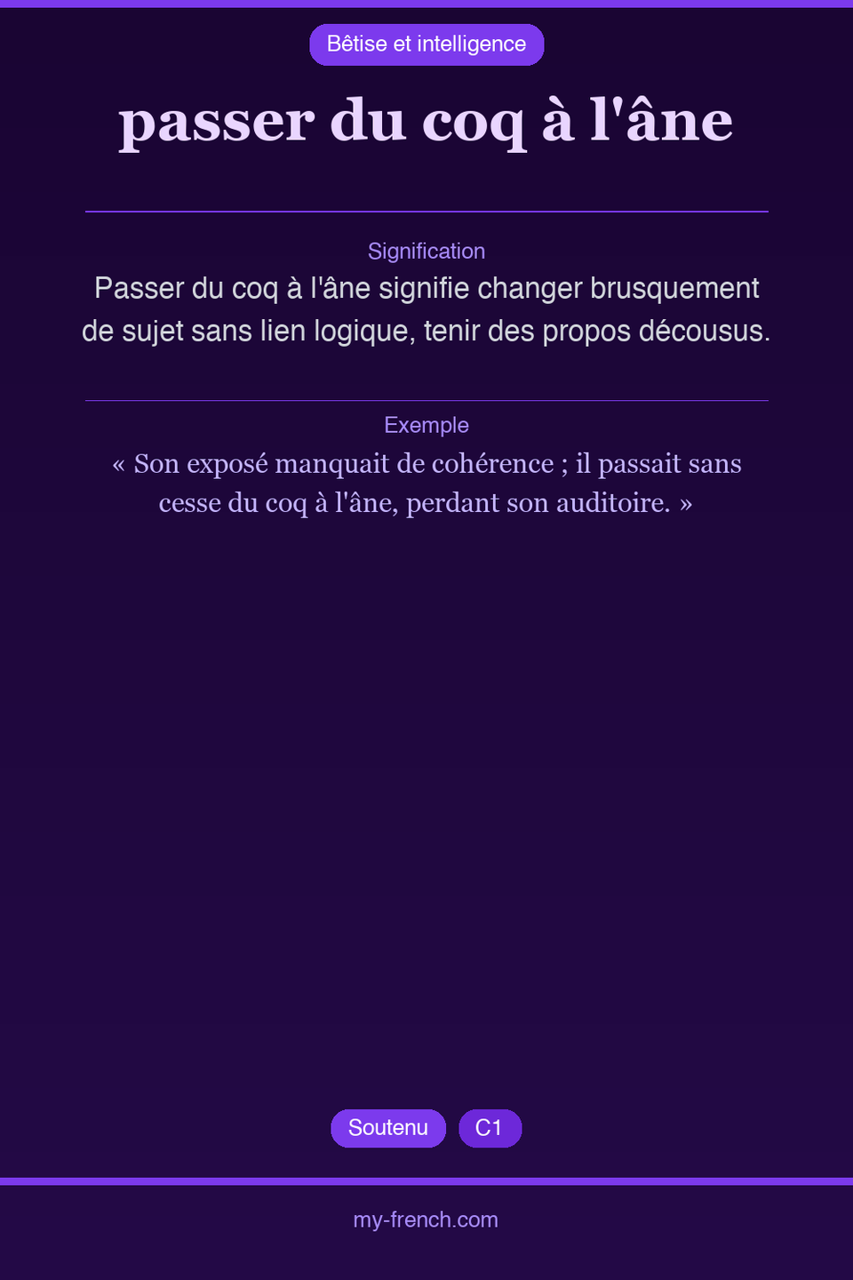 passer du coq à l'âne : que veut dire cette expression ?