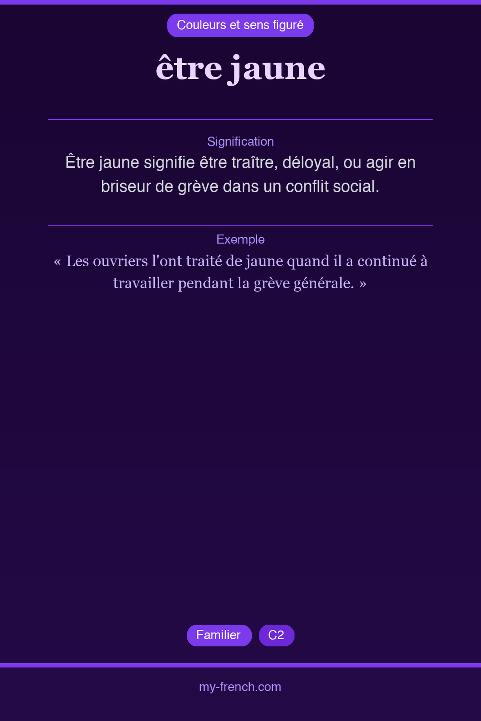 être jaune : que veut dire cette expression ?