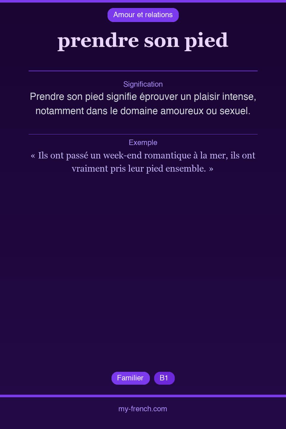 prendre son pied : que veut dire cette expression ?