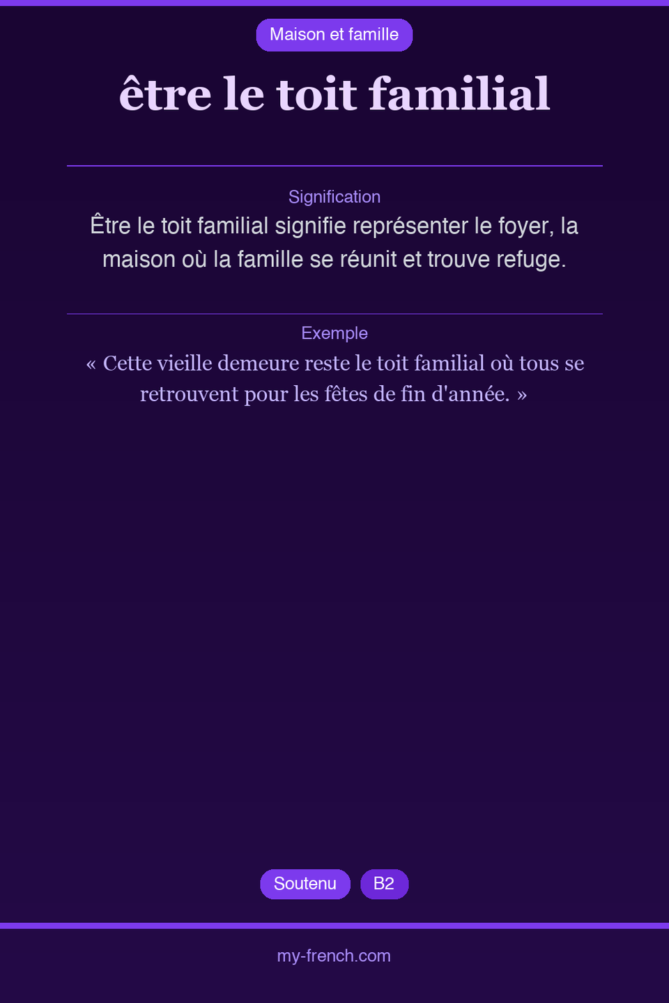 être le toit familial : que veut dire cette expression ?