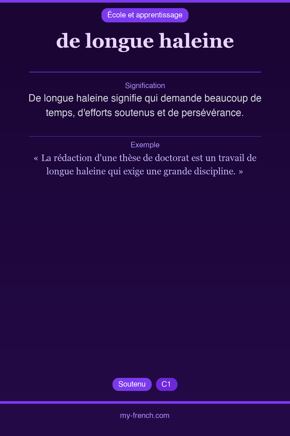 de longue haleine : que veut dire cette expression ?