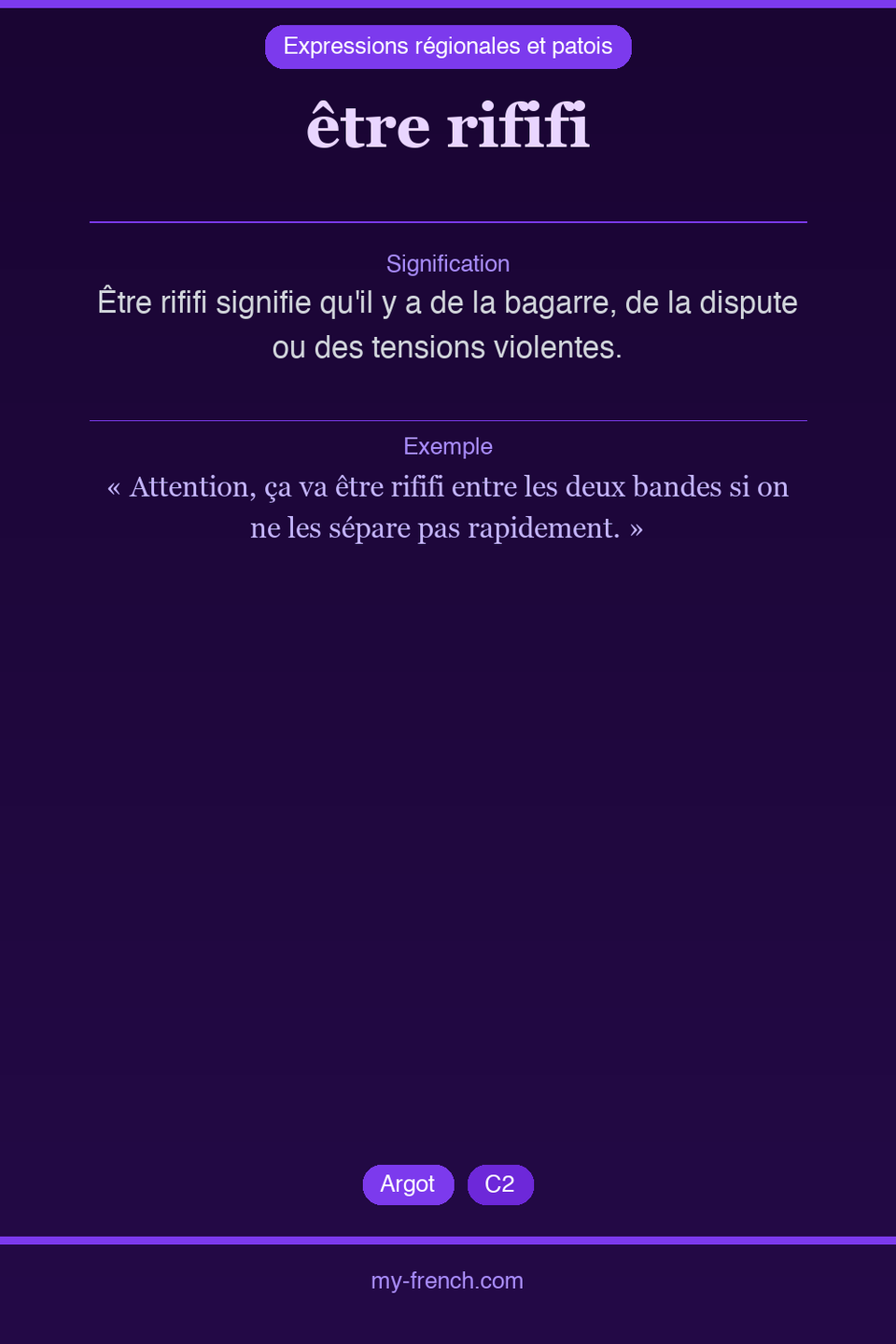 être rififi : que veut dire cette expression ?