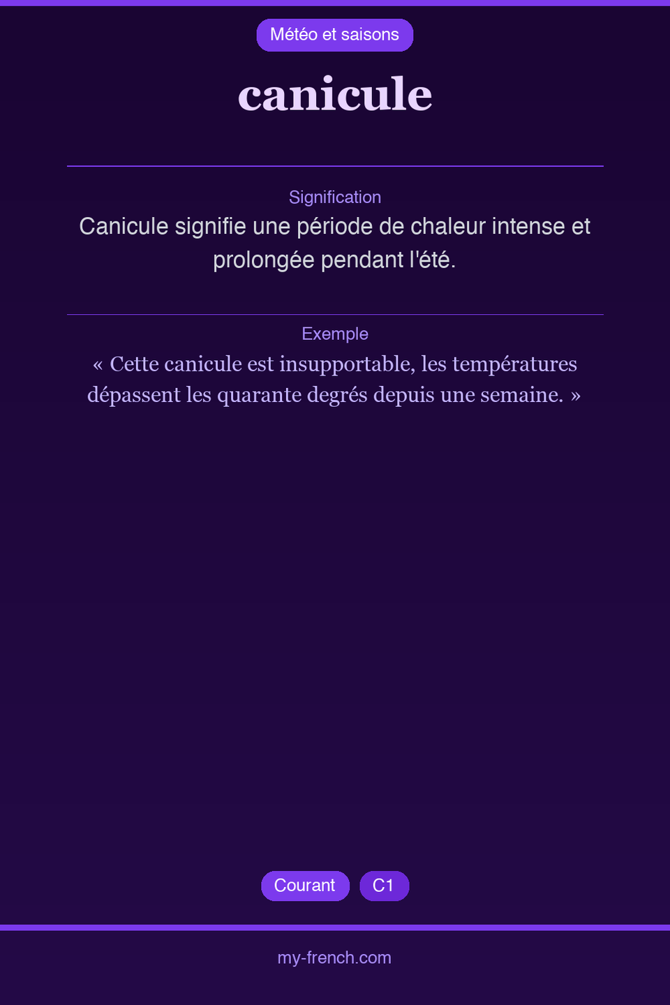 canicule : que veut dire cette expression ?