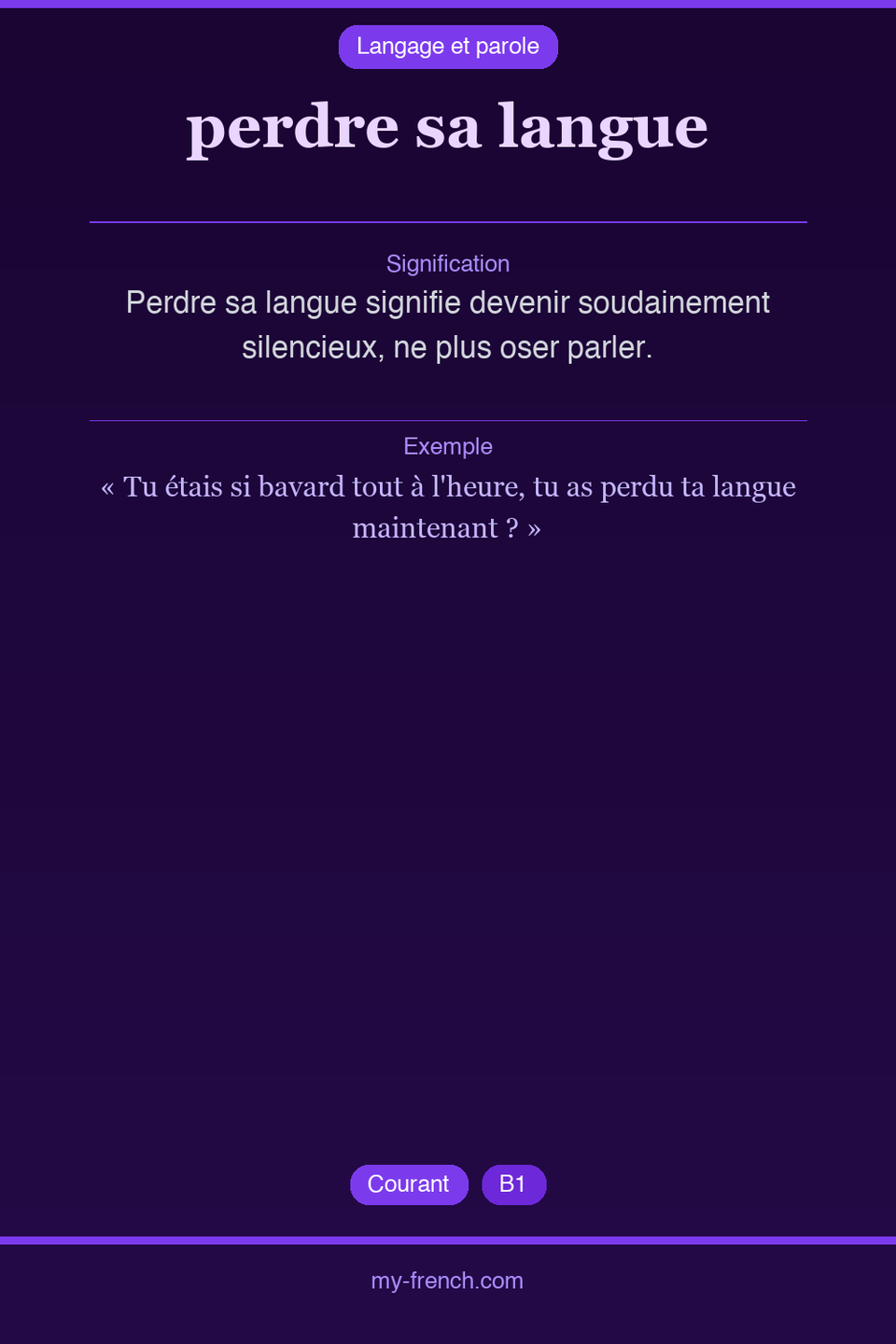 perdre sa langue : que veut dire cette expression ?