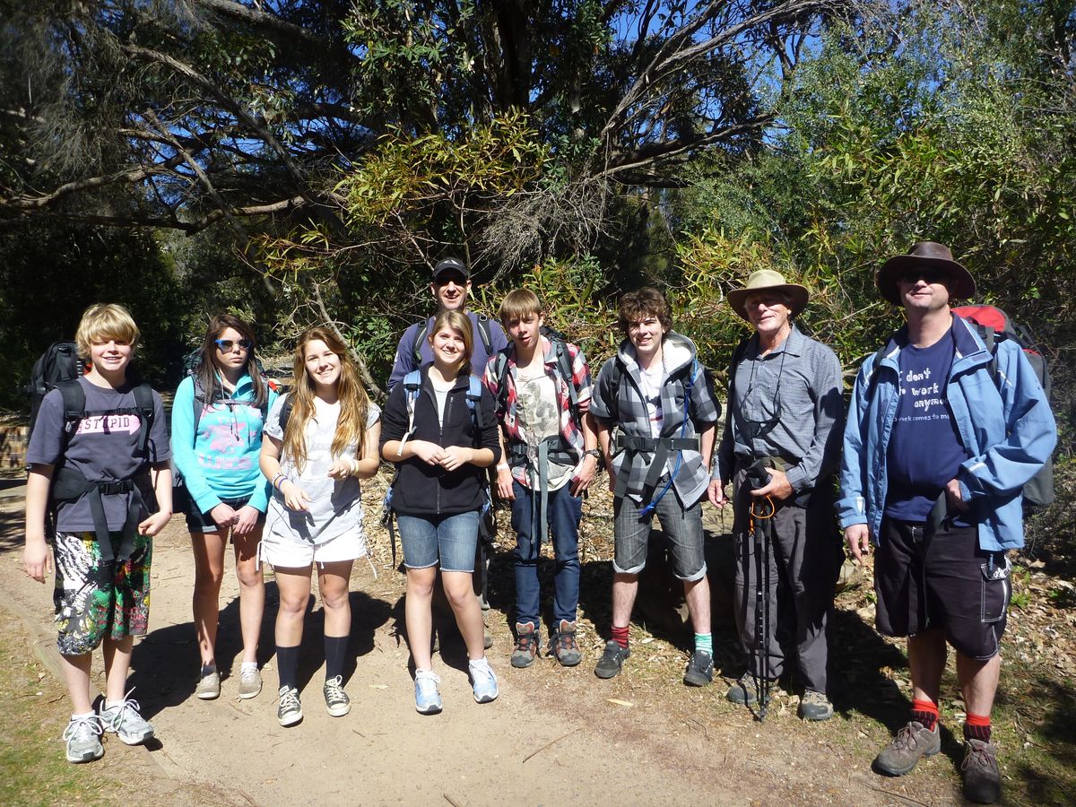 Meeting with Venture Scouts on coastal walk