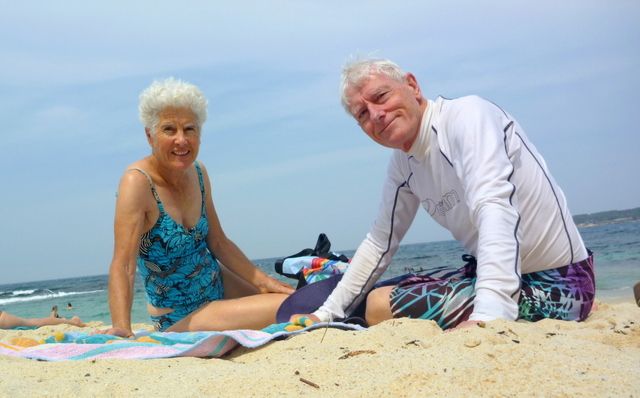 First beach swim 2013