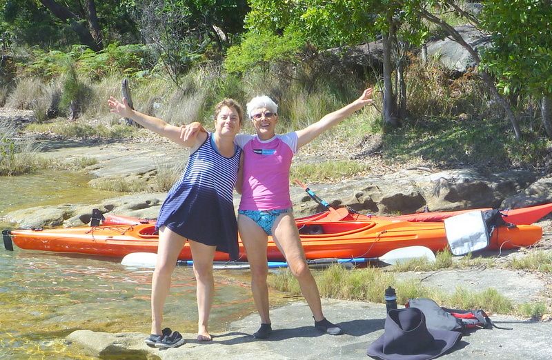 Lunch time kayak with Caryl