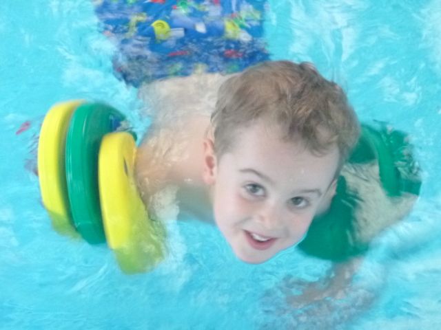 Louis at the pool