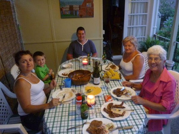 Last meal en famille avec Agnés, Brice, Nino et Christiane