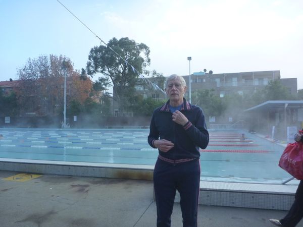 Winter visit to pool