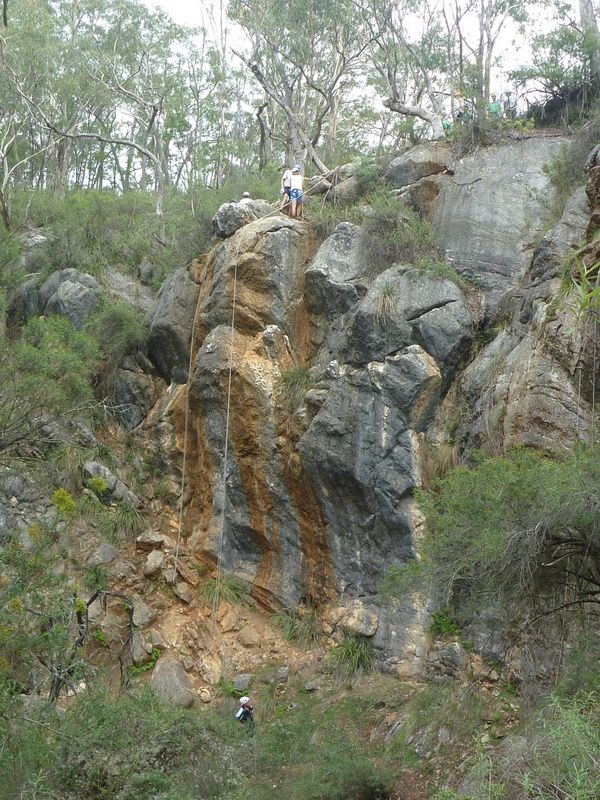Abseiling in Bungonia canyon