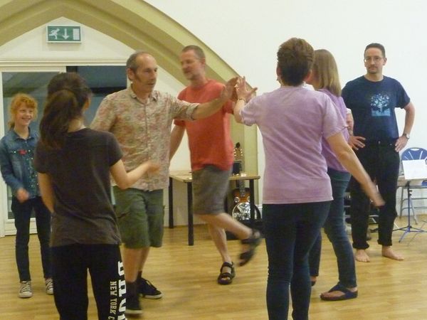 Circle dancing and our niece and family