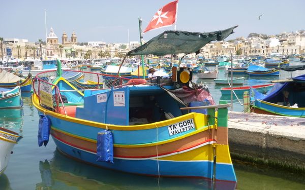 Marsaxlokk and St George Day scouts in Valletta