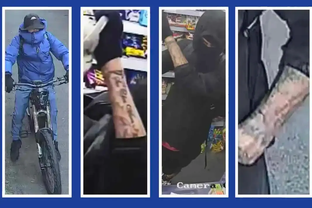 Can you identify this tattoo? Police hunt machete-wielding shop raider after terrifying robbery in Bestwood