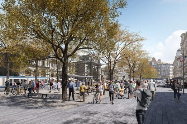 Pedestrians First: Zürich Approves Long-Term Plan to Reduce Cars Around the HB