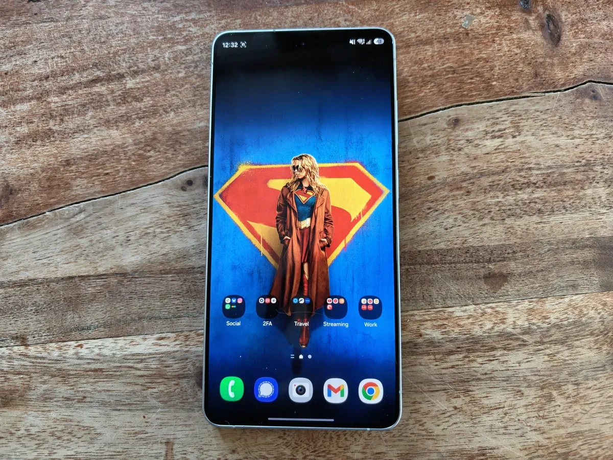 The Samsung Galaxy S26 Ultra on a countertop.