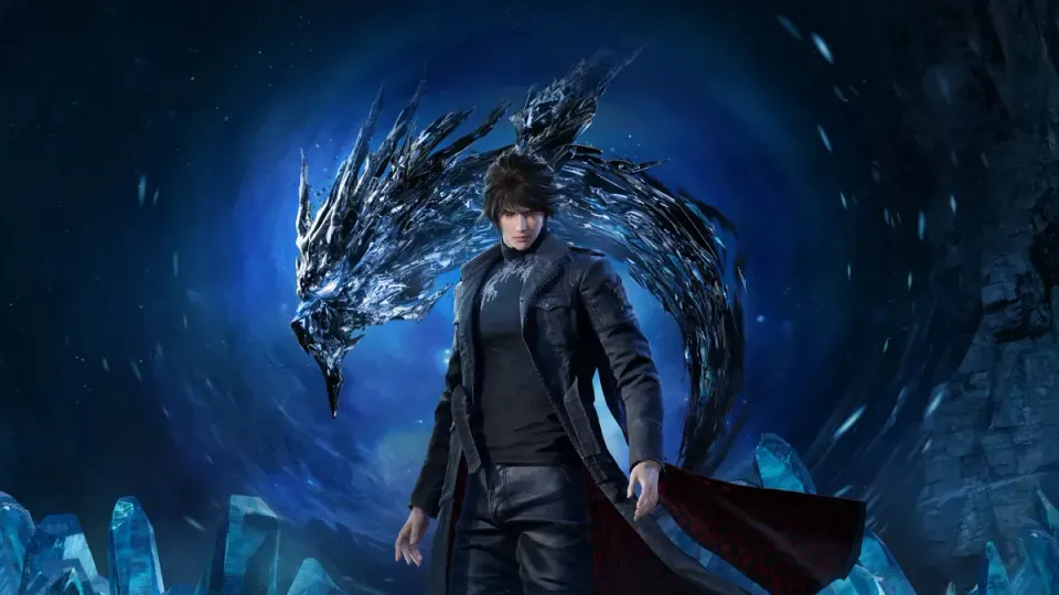 Key art for Lost Soul Aside featuring the main character Kaser with the dragon Arena.