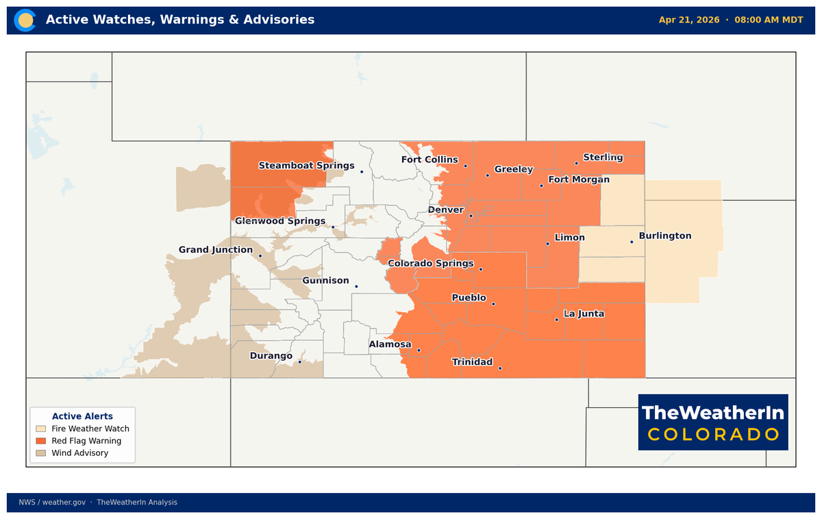 Red Flag Warning Wednesday: Critical Fire Weather Across Colorado