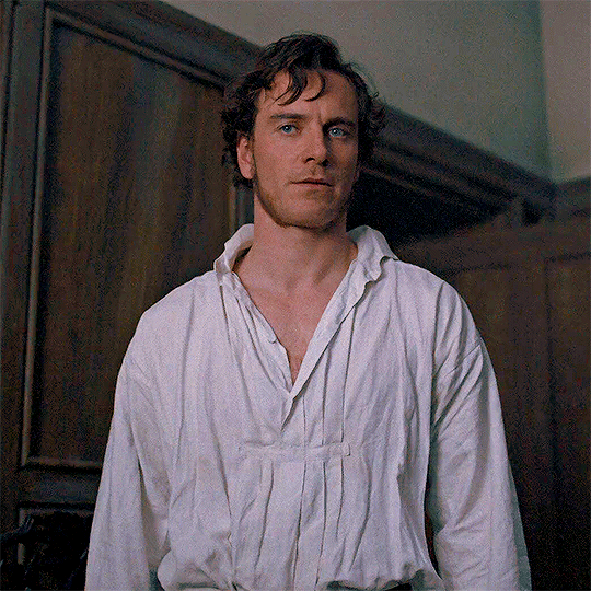 Animated gif of Michael Fassbender as Rochester in Jane Eyre