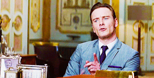  Magneto wags his finger. 