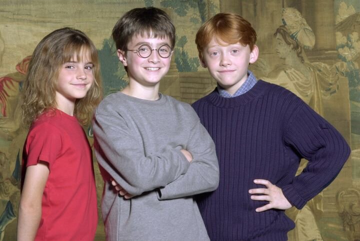  The image from the cast announcement for Harry, Hermione and Ron. 
