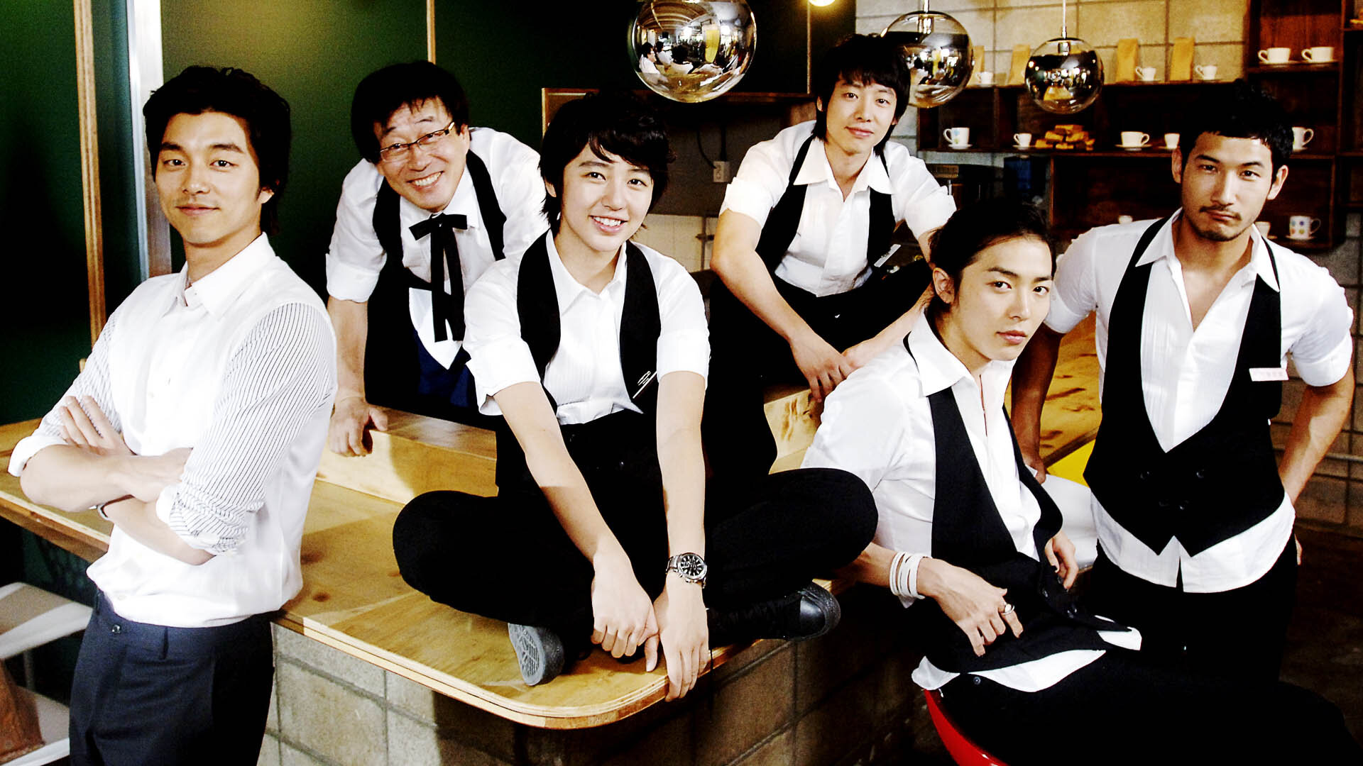  An image of the hot baristas in vests in “Coffee Prince.” 