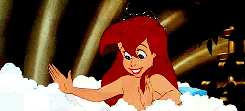  Ariel, from  The Little Mermaid , blowing bubbles. 