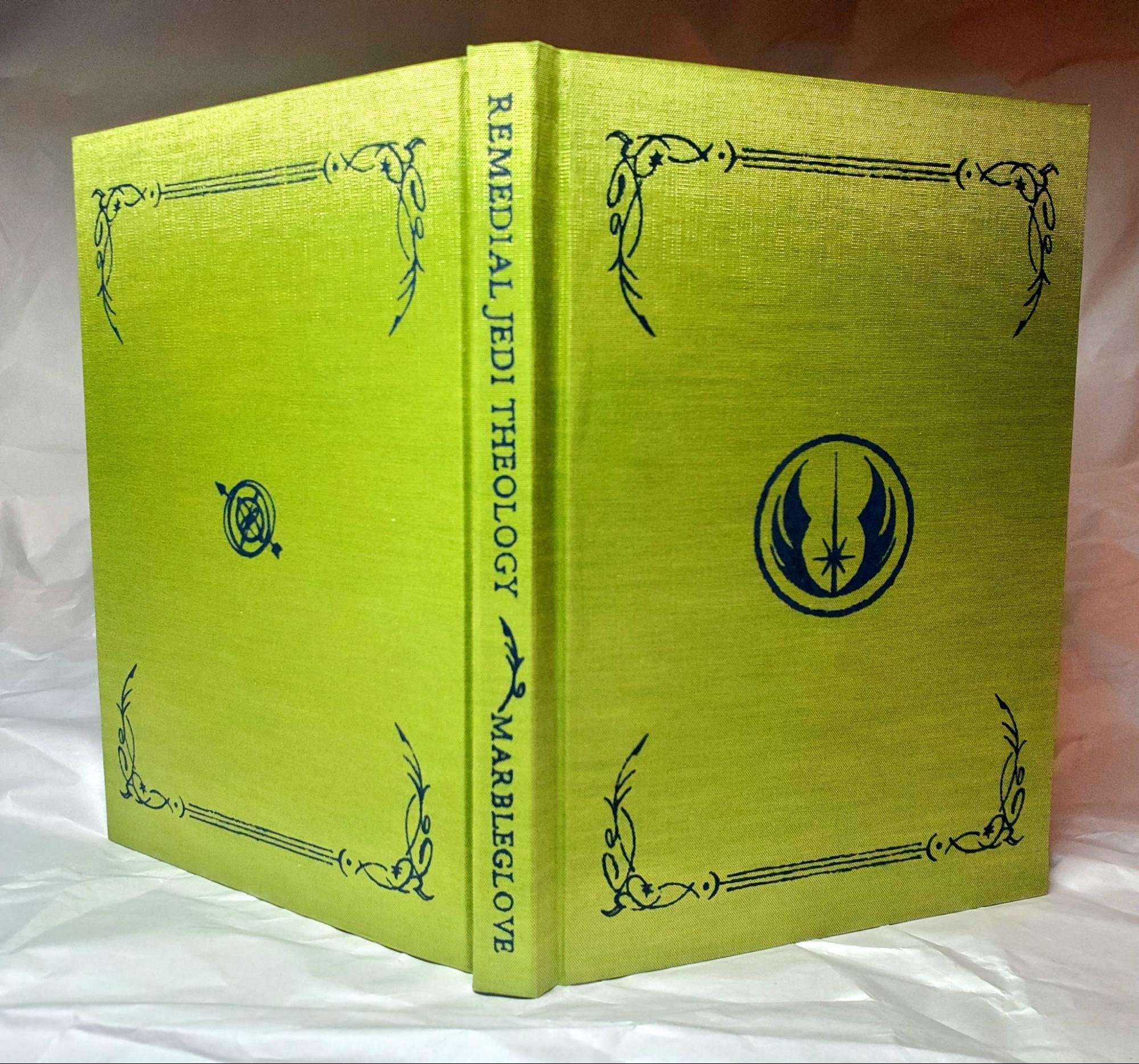 Image of a green book standing up, with the title Remedial Jedi Theology
