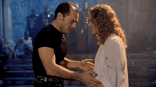 Animated gif of Jesus and Judas embracing