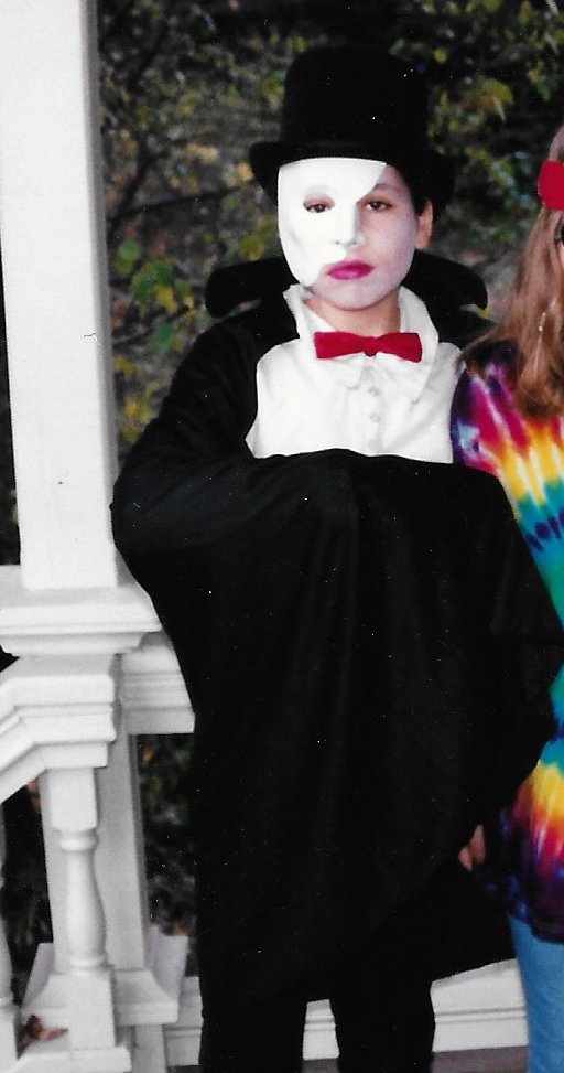 Elizabeth at age 10 dressed as the Phantom