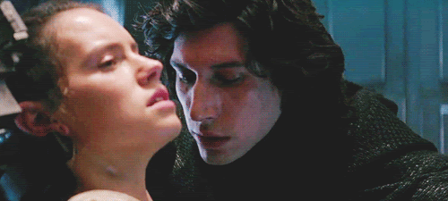 Animated gif of Kylo menacing Rey 