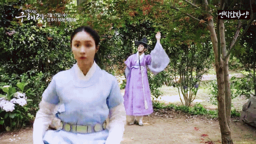  A gif from “Rookie Historian” featuring a man and woman in historical dress. 