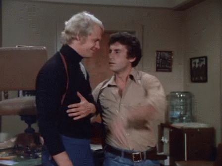 Animated gif of Starsky pulling Hutch into a dip