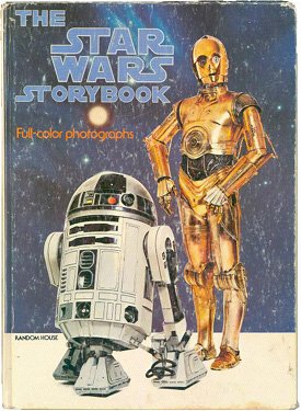 Image of the cover of The Star Wars Storybook, featuring an image of R2D2 and C3P0