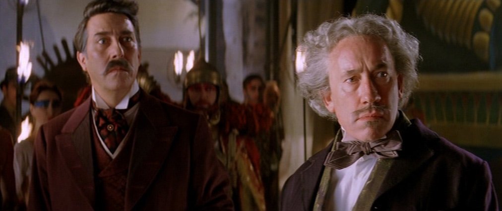 Still from the Phantom film with Ciarán Hinds as Firmin and Simon Callow as André