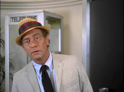 Animated gif of Carl Kolchak waving someone off