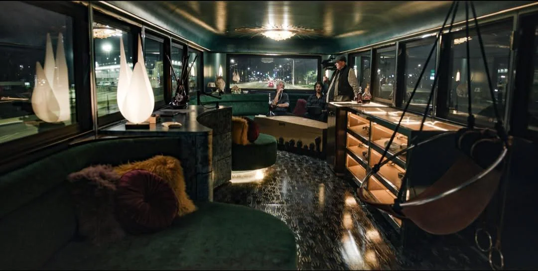 Image from TVL featuring the posh decorations from Lestat's level of the tour bus.