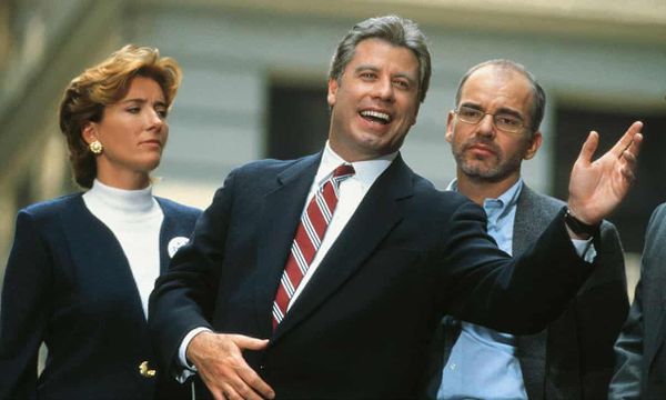 Emma Thompson, John Travolta, and Billy Bob Thorton in Primary Colors. 